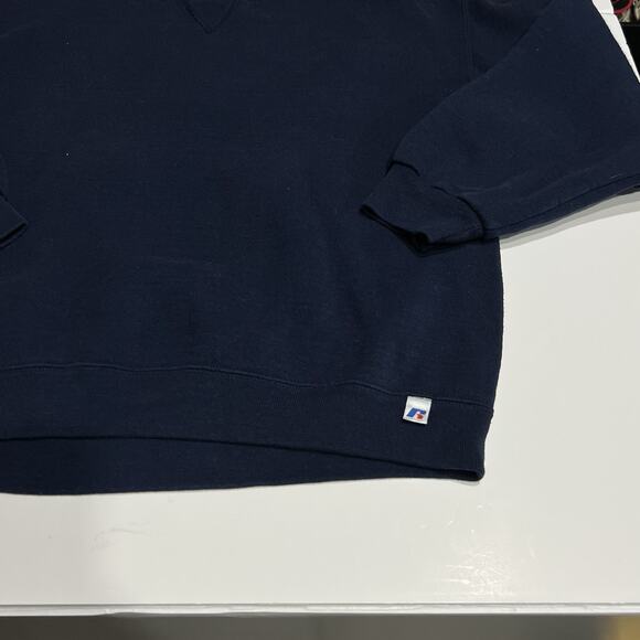 Vintage Russell Athletic Black Blue Sweatshirt Dri-Power Mens Medium 90s Y2K - Picture 7 of 8